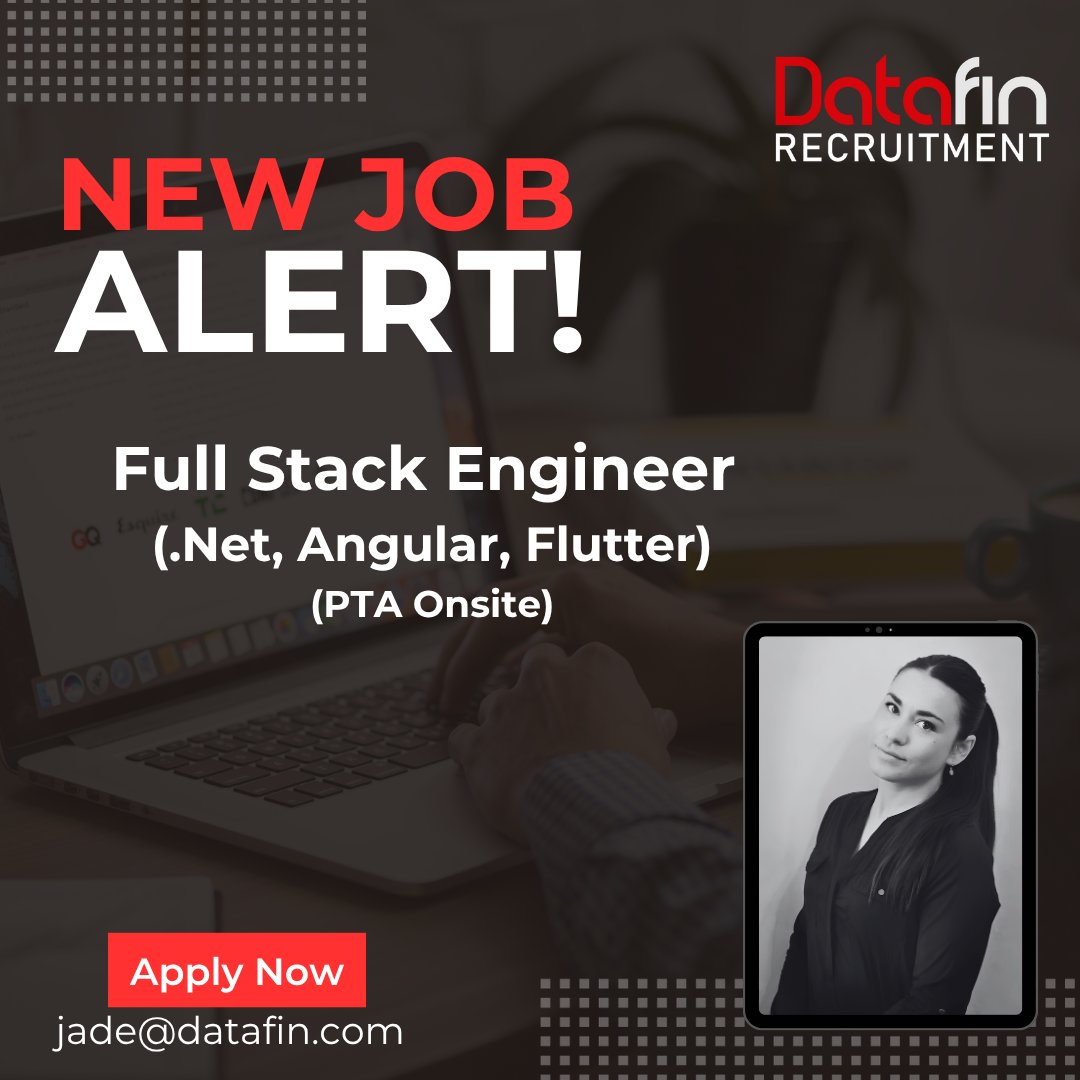 DatafinSA's tweet image. A Swiss-SA company providing cutting-edge tools to start-ups seeks the coding talents of a Full Stack Engineer with 3+ years relevant experience to join its dynamic team. 

Apply here - datafin.com/job/full-stack…

#fullstackengineer #datafinrecruitment