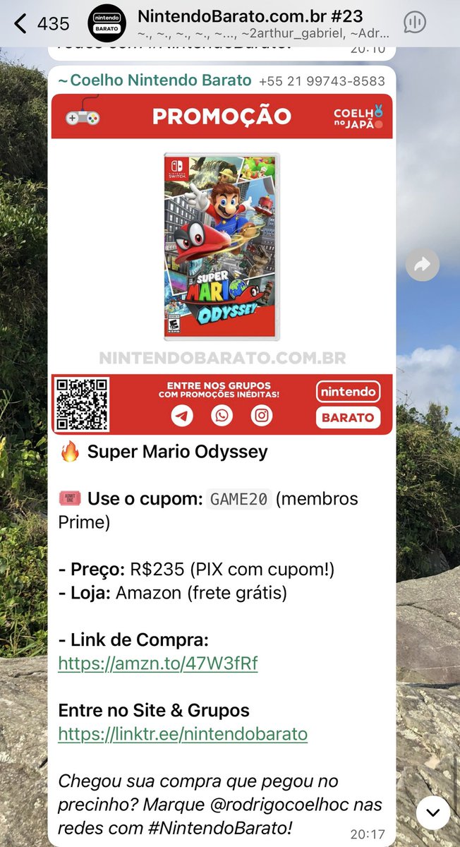 DaviCanteri's tweet photo. Galera estou nos grupos do NintendoBarato para economizar com Nintendo e participando do sorteio do Switch 2! #NintendoBarato @rodrigocoelhoc https://t.co/nsQju4170b