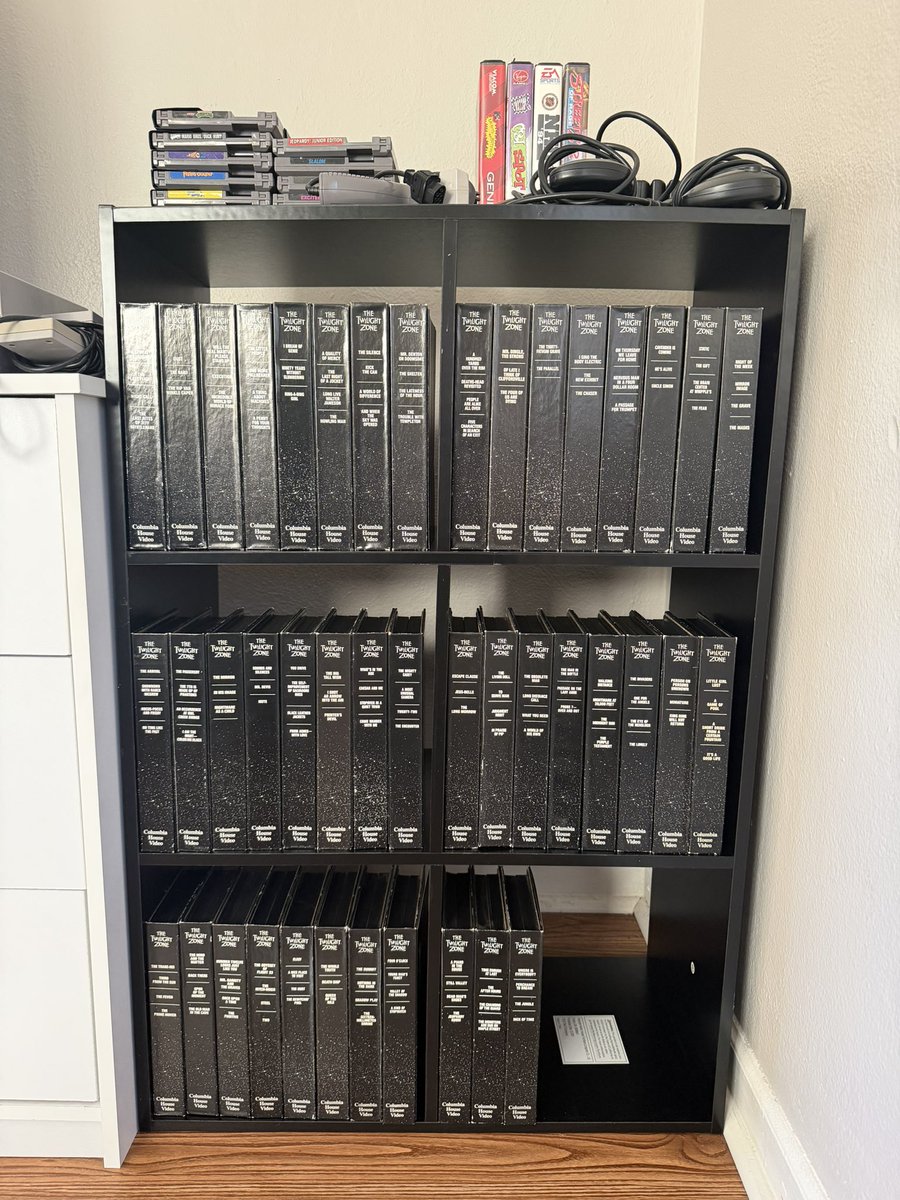 MrCMTusk's tweet image. Finally got a little shelf for my Twilight Zone VHS collection