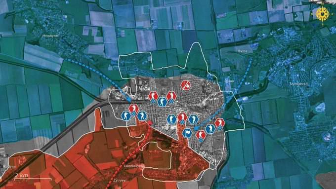 visionergeo's tweet image. ‼️‼️🇺🇦🇷🇺 BREAKING - Ukrainian units have broken into the center of Pokrovsk. They expelled the Russians from the city hall building and raised the national flag again in the central square.

Earlier, Moscow claimed that Pokrovsk was almost entirely under Russian control, but the…