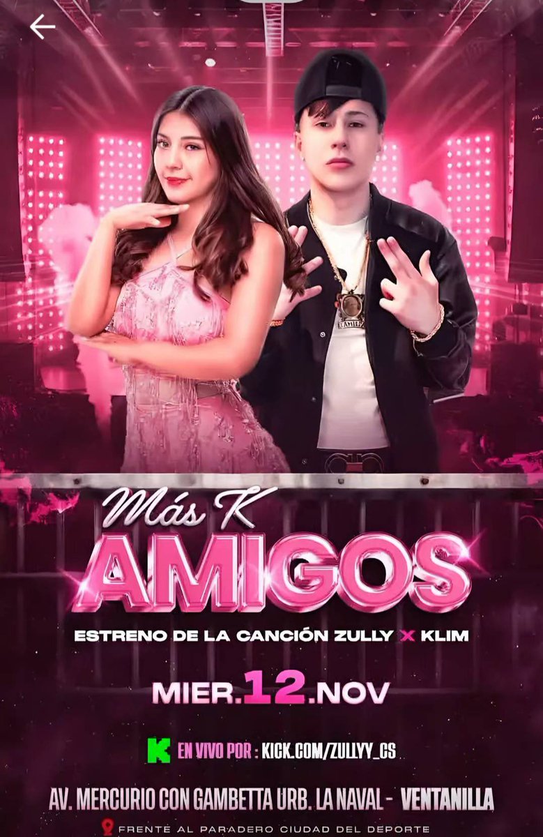 MirellaUS7's tweet photo. 😸✨LANZAMIENTO NUEVA CANCIÓN DE ZULLY Y KLIM🦁
📆 MIÉRCOLES 12 DE NOVIEMBRE
💗TEAM GATCHURR@S 💗
🟢Kick : Zullyy_cs 
⏰️Hora: 8PM aprox (hora peruana)
#MASKAMIGOS #ZULLY #zully https://t.co/O9gGjPPQdl