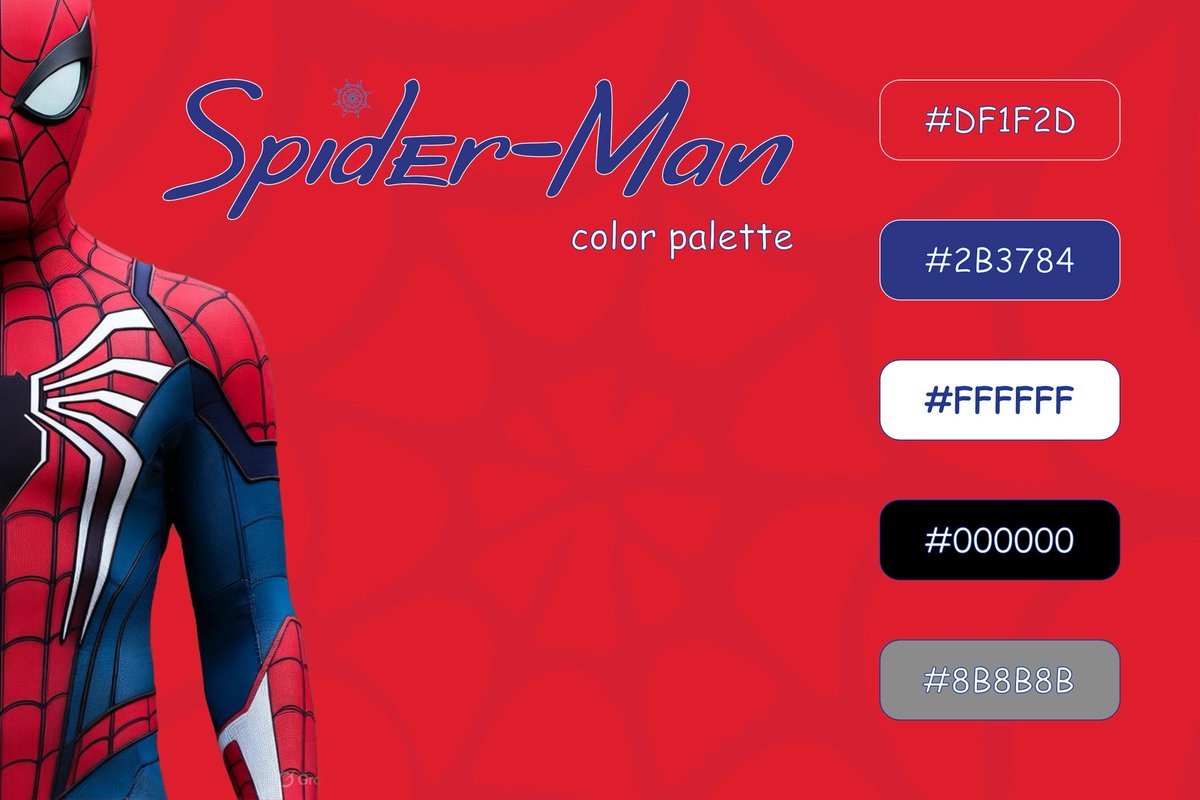 imarty's tweet image. Spider-Man Color Palette.