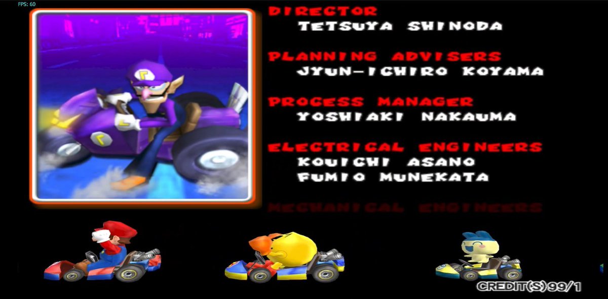 In the ending credits for Mario Kart Arcade GP 2, Waluigi does the Akira bike slide
