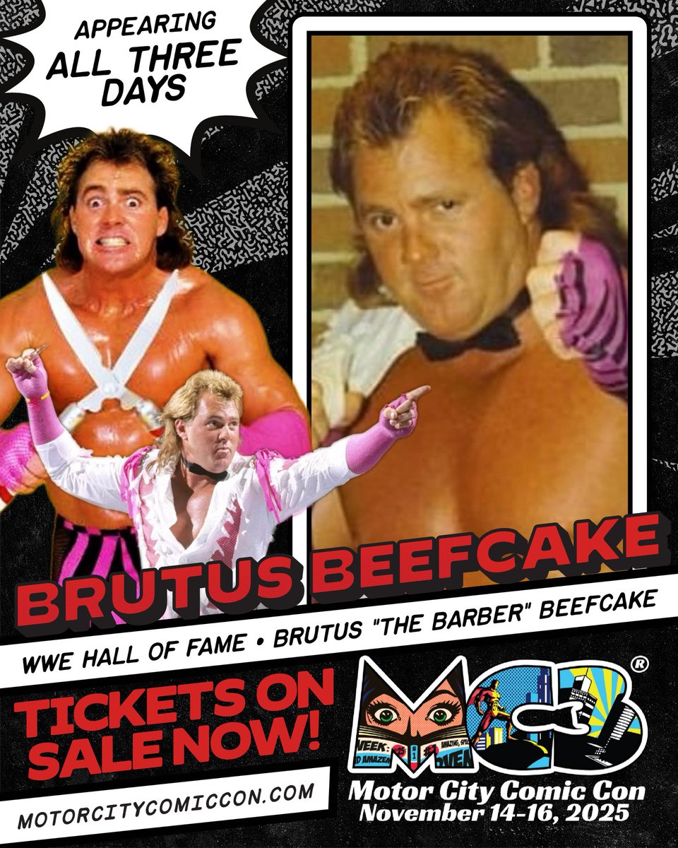brutusbeefcake_'s tweet image. Moter City Comic Con this weekend!  Friday, Saturday &amp;amp; Sunday come on out!! 1/2 price haircuts! #brutusbeefcake #WWE