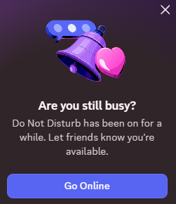 Me2oon's tweet photo. I've been on DND for over 4 years discord leave me alone https://t.co/wss3fFvGdH