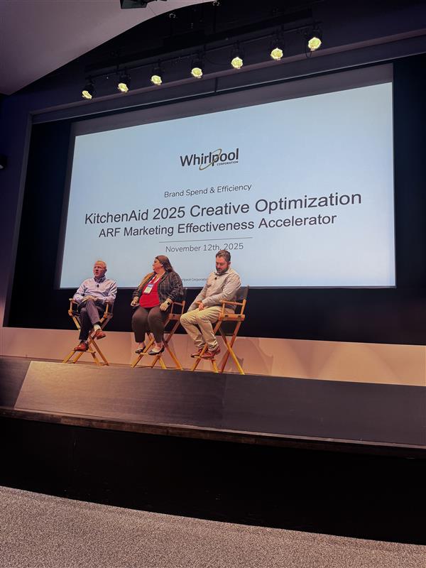 the_ARF's tweet image. Welcome back from the lunch break! @Digitas and @KitchenAidUSA will reveal how combining creative analysis with MMM and sentiment testing can optimize spend and messaging. #ARFAccelerator