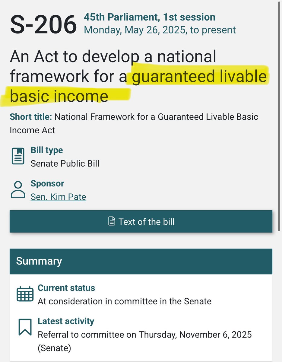 the_real_t_o's tweet image. If universal basic income is structured such that people can continue to earn the equivalent of full time minimum wage without losing their UBI benefit, I think I&apos;m all for it.

What do you think Canada?
