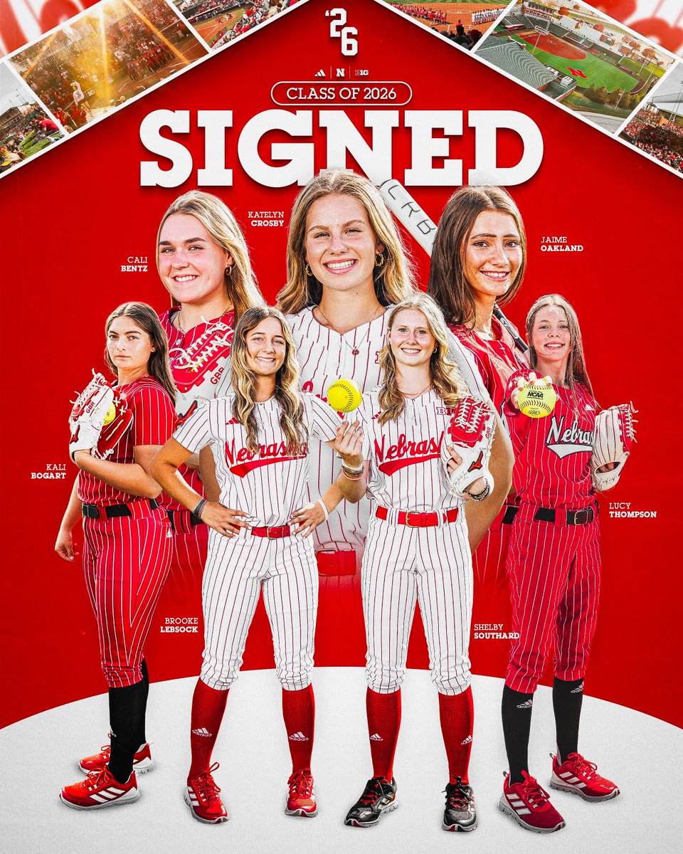 Husker Nation, help us welcome your 7️⃣ newest members of the Red Team! ❤️

#GBR

📖 : huskers.com/news/2025/11/1…