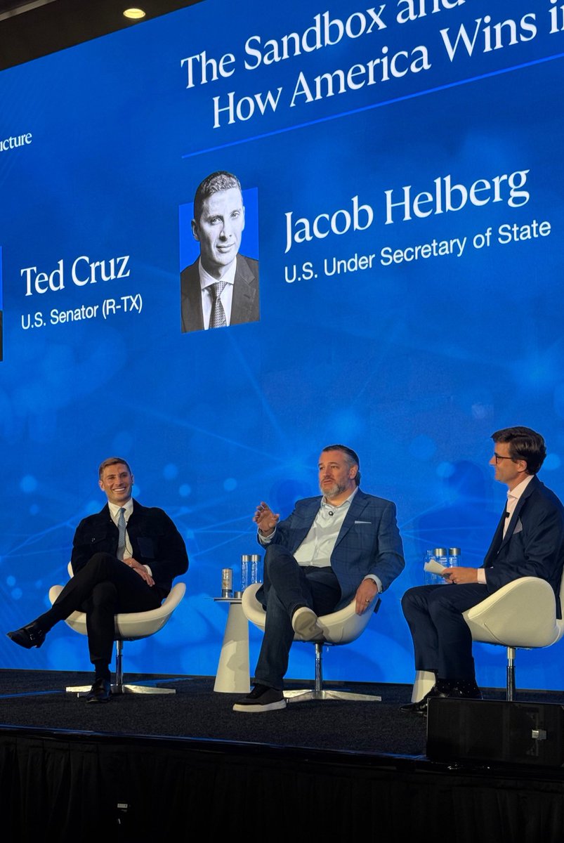 Great day at the Cantor Fitzgerald Annual Conference in Miami discussing the future of AI and energy—two pillars of America’s economic engine. Grateful to my friends <a href="/Brandonlutnick/">Brandon Lutnick</a> for hosting such a world-class event and <a href="/SenTedCruz/">Senator Ted Cruz</a> for joining an important conversation about