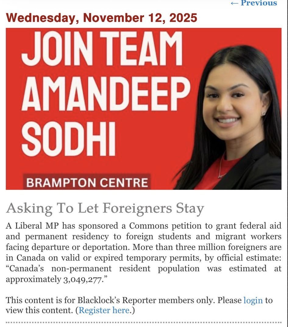 Instead of enforcing the law and deporting people that are here illegally, Liberal MPs are campaigning to help keep foreigners in Canada.

They don't care about the damage this population explosion causes they want to bend the rules to benefit THEIR PEOPLE - not Canadian people.