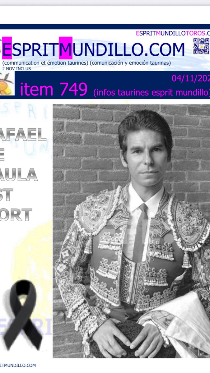 infos taurines esprit mundillo 749 en la web espritmundillo.com