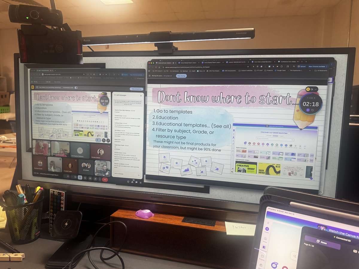 TechEdCC's tweet image. Great time talking about @canva premade lessons, templates, and creating lessons at @HarnettCoSchool #TeachHarnett virtual conference.