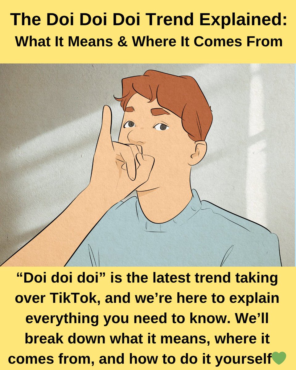wikiHow's tweet image. “Doi doi doi” is the latest trend taking over TikTok, and we’re here to explain everything you need to know. We’ll break down what it means, where it comes from, and how to do it yourself✨
wikihow.com/Doi-Doi-Doi-Me…