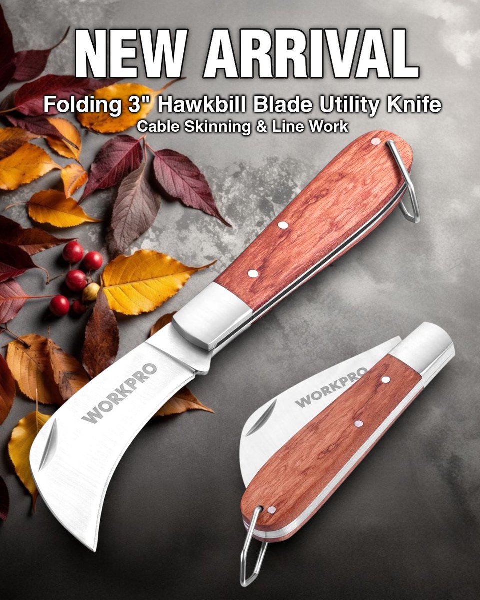 workpro_tools's tweet image. 🔌 Built for electricians, perfect for any task! This 3&quot; Hawk Bill Folding Knife makes wire stripping and cord cutting a breeze. $12.99 amazon.com/dp/B0F62GQGVP?…   
.
#workprotools #hvac #plumber #electrician #handyman #everydaycarry #edc #sparky #toolsofthetrade #stockingstuffer