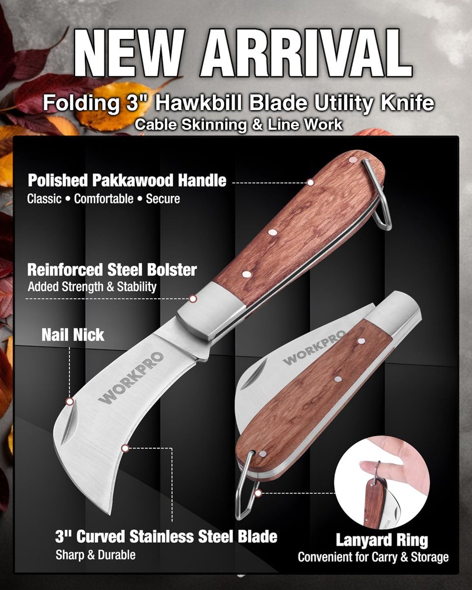 workpro_tools's tweet image. 🔌 Built for electricians, perfect for any task! This 3&quot; Hawk Bill Folding Knife makes wire stripping and cord cutting a breeze. $12.99 amazon.com/dp/B0F62GQGVP?…   
.
#workprotools #hvac #plumber #electrician #handyman #everydaycarry #edc #sparky #toolsofthetrade #stockingstuffer