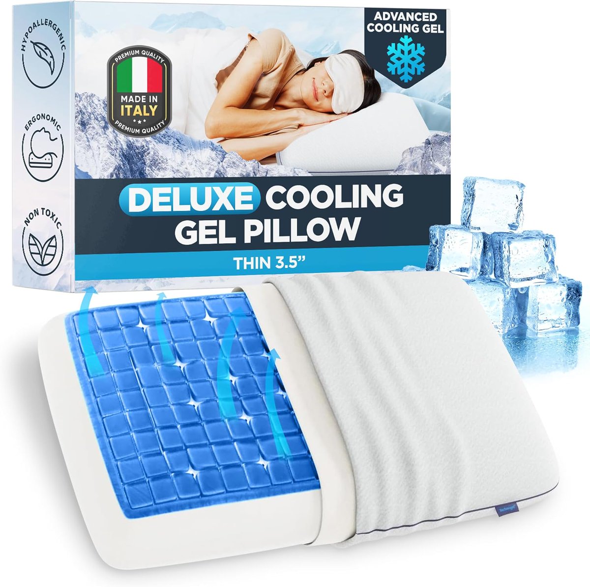 Technogel's tweet image. November giveaway for our premium Technogel Deluxe Pillow, with comfy and cooling gel cushioning --- $199.00 value!    

Like, Follow, &amp;amp; Retweet this for a chance to win!  

Winner selected on November 15 ✨. We DM the shipping details!