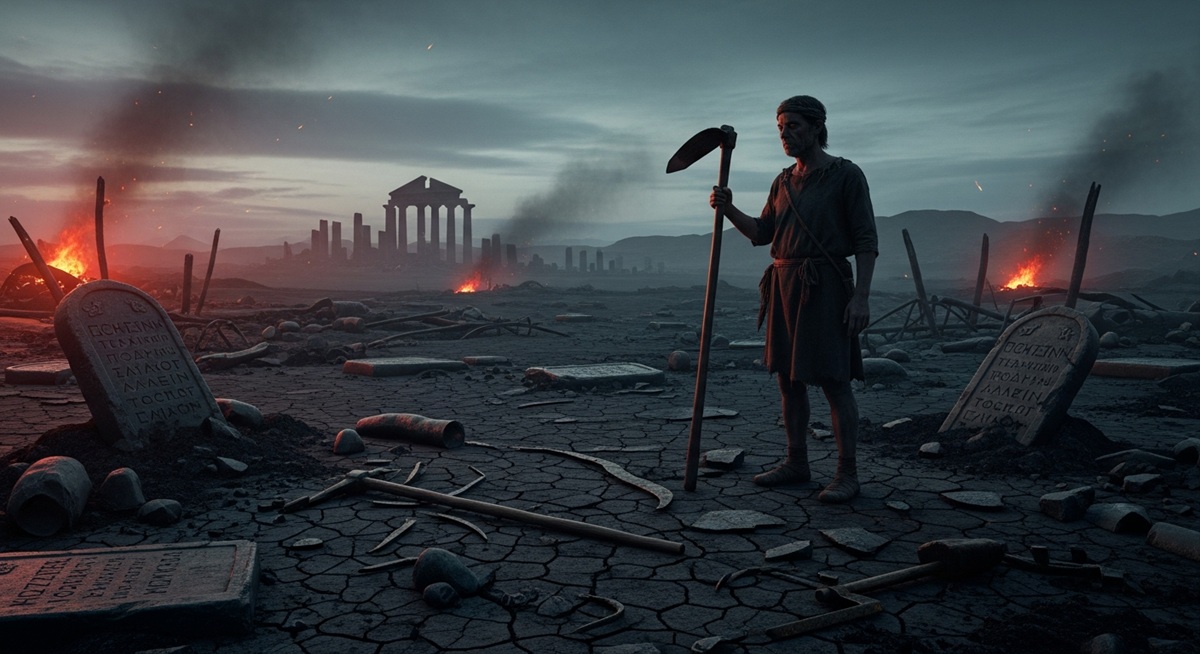 olympusestate's tweet photo. Hesiod predicted the Iron Age: virtue lost, bonds broken, decay within. The Iron Veil lifts and we look at our time—do we see the signs? 🛡️✨
🔗 https://t.co/T5BiRRZ4Su
#Hesiod #IronAge #GreekMyth #OlympusEstate #HumanDecay #AncientProphecy #AgeOfIron https://t.co/ri4JUvXJui