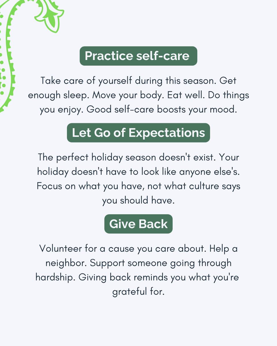 The holidays can be one of the loneliest times of year for students. Whether you're unable to go home, grieving a loss, or just feeling disconnected, your experience is real and valid.

You're not alone. 💚

If you're struggling, look for the green bandana on campus. #TGBP #GBP