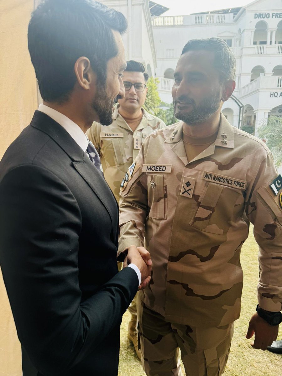 SaudObserver's tweet image. Met with DG ANF Major General Abdul Moeed — Pakistan is making great strides in narcotics control.