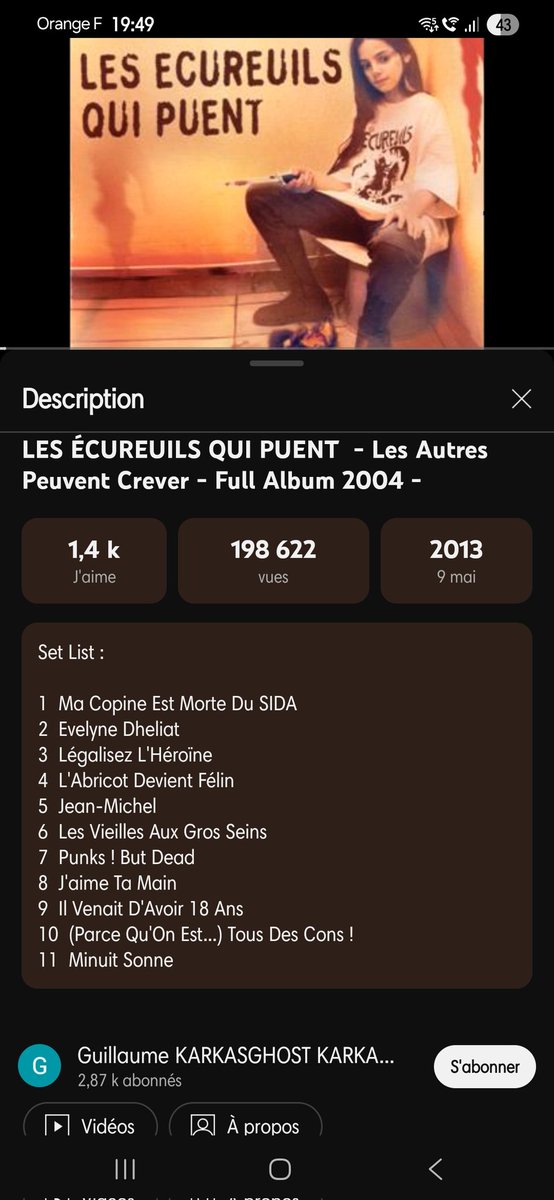 Les titres des chansons des "Ecureuils qui puent" 😂 #noplp