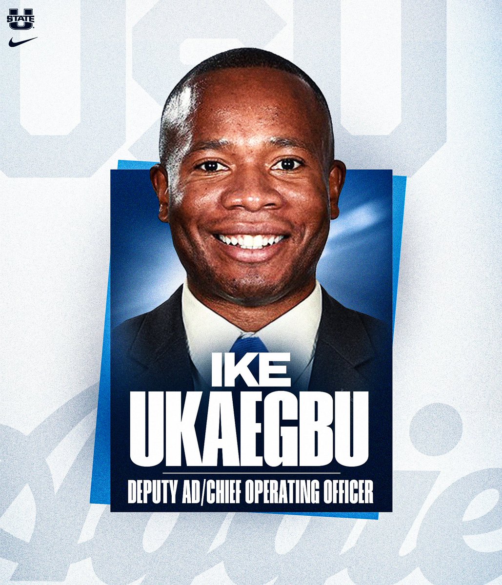 USUAthletics's tweet photo. Welcome to Cache Valley @UkaegbuIke! 

"There is tremendous momentum surrounding @USUAthletics and I am humbled by the opportunity to serve and impact the student-athletes, coaches and staff moving forward."

➡️ https://t.co/d8bQkrW4LJ https://t.co/bRAZL3dV7n