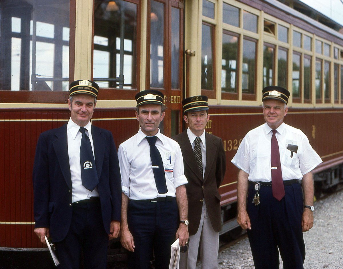 Our museum wouldn't have been created if it weren't for the efforts of our Founding Members. 

Here are four of them attending a National Railway Historical Society visit on July 25th, 1980. Left to right: Ron Cooper, John Mills, Robert Sandusky, and Jack Knowles.