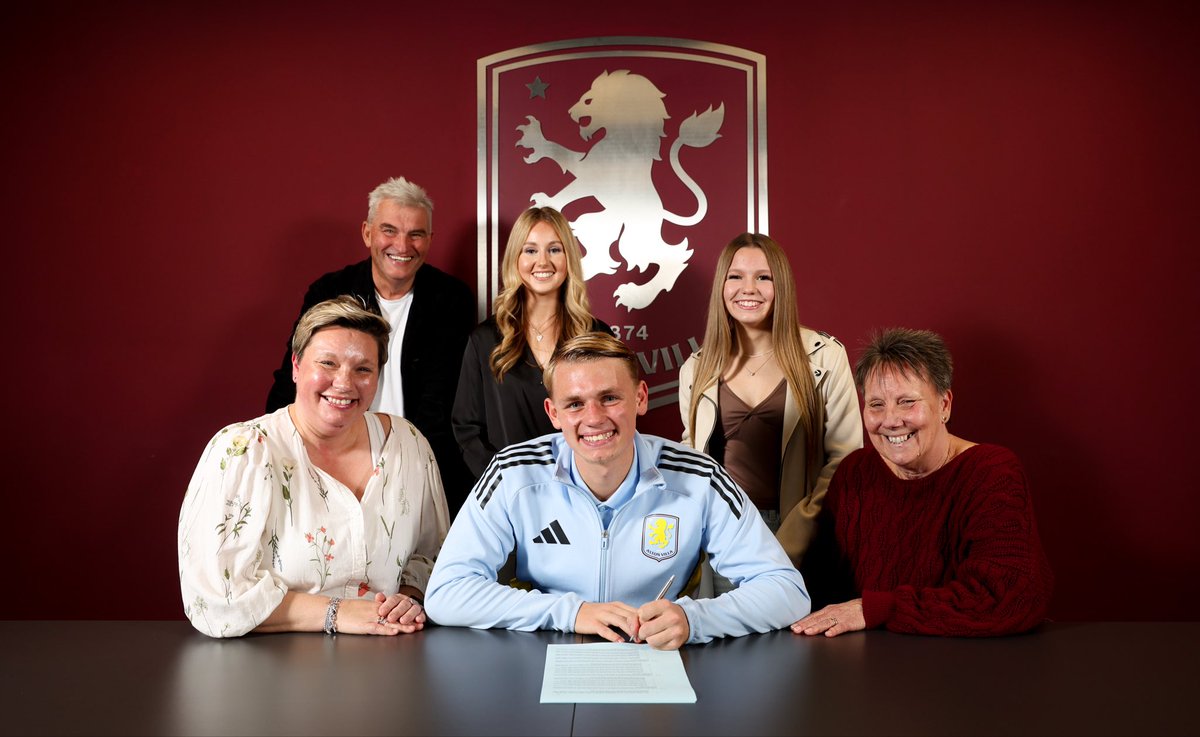 Delighted to have signed my first professional contract 💜 #avfc