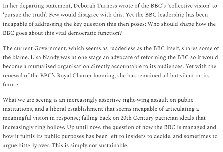 ta_mills's tweet photo. The Director General is Going. Who Will Now Run the BBC?

My piece on the crisis and future of the BBC for @BylineTimes.
https://t.co/FzUp86Zwtw https://t.co/XhXWQ4vYXO