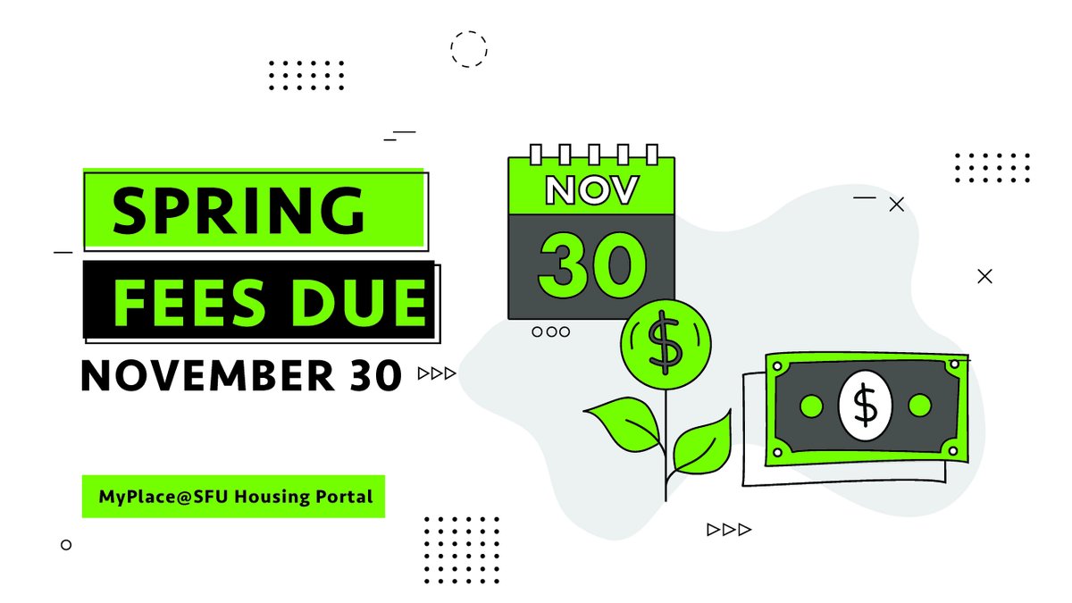 Residence and Housing Spring 2026 fees are due on November, 30, 2025.
Looking for payment options? Check out link below for more details  
ow.ly/ZCFi50Xhf1h