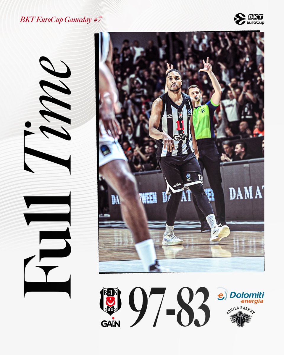 Akatlar’da galibiyet bizim! 💪

Beşiktaş GAİN 97-83 Dolomiti Energia Trento | Maç Sonucu 

#TheBlackEagleRises 🦅