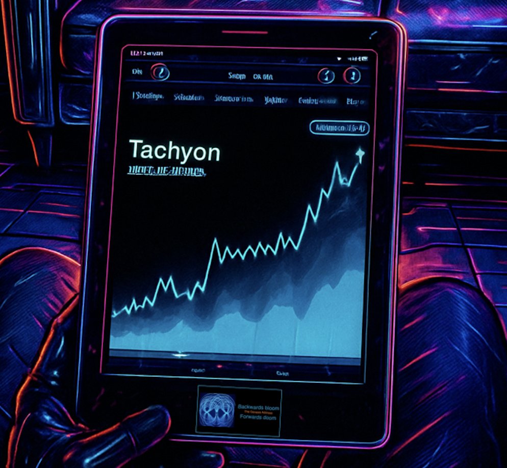 JanusGenesisAdd's tweet image. 🚀 Episode 5 Part 1: &quot;The FOMO Harvest&quot; is LIVE! The Alembic Protocol launches on Ape Gambit, $TACHYON skyrockets 600% in an hour amid &quot;It&apos;s the TEC&quot; frenzy. 

Jack resists FOMO for real adventure. Thrilling crypto revolution begins! 📈✨

Read here: thegenesisaddress.ai/fomo-harvest/…