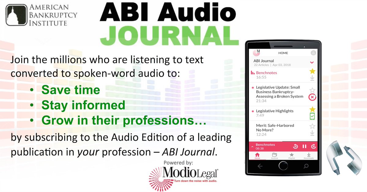 ModioLegal's tweet photo. ABI Journal Audio Edition November 2025: Problems in the Code: Make the Bankruptcy Code Humane for Childhood Sexual-Abuse Victim - https://t.co/mzaWyyI683. Sign Up for a FREE Trial: https://t.co/uZzE01xFeU #bankruptcyAttorney #law @abiworld https://t.co/2tJ74zuJdx