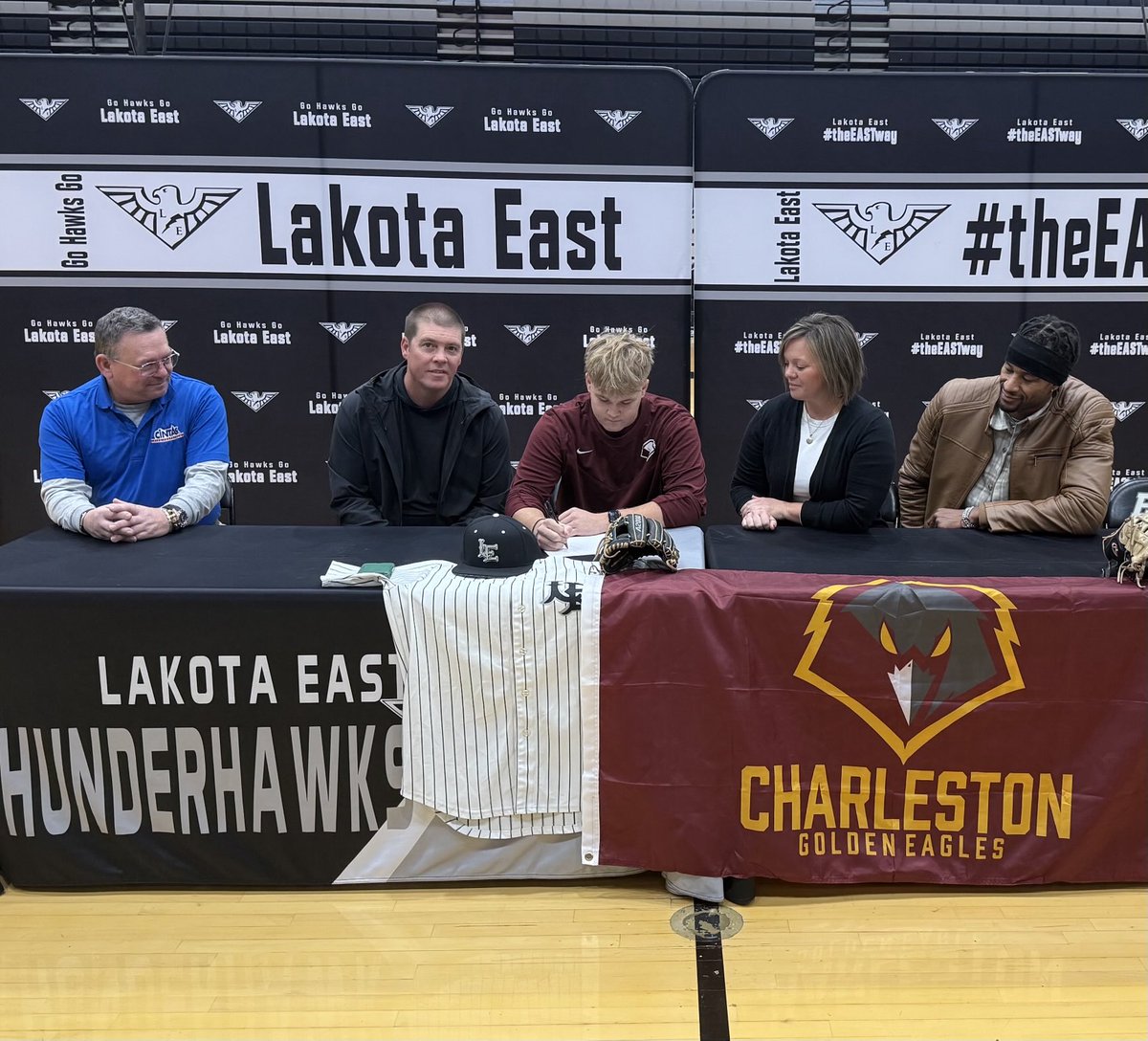 Big congratulations go out to Aidan Sullivan, who will be playing baseball at the University of Charleston next year! ⁦<a href="/EAST_HAWKS/">Lakota East High</a>⁩ ⁦<a href="/LEHawksBaseball/">Lakota East Baseball</a>⁩