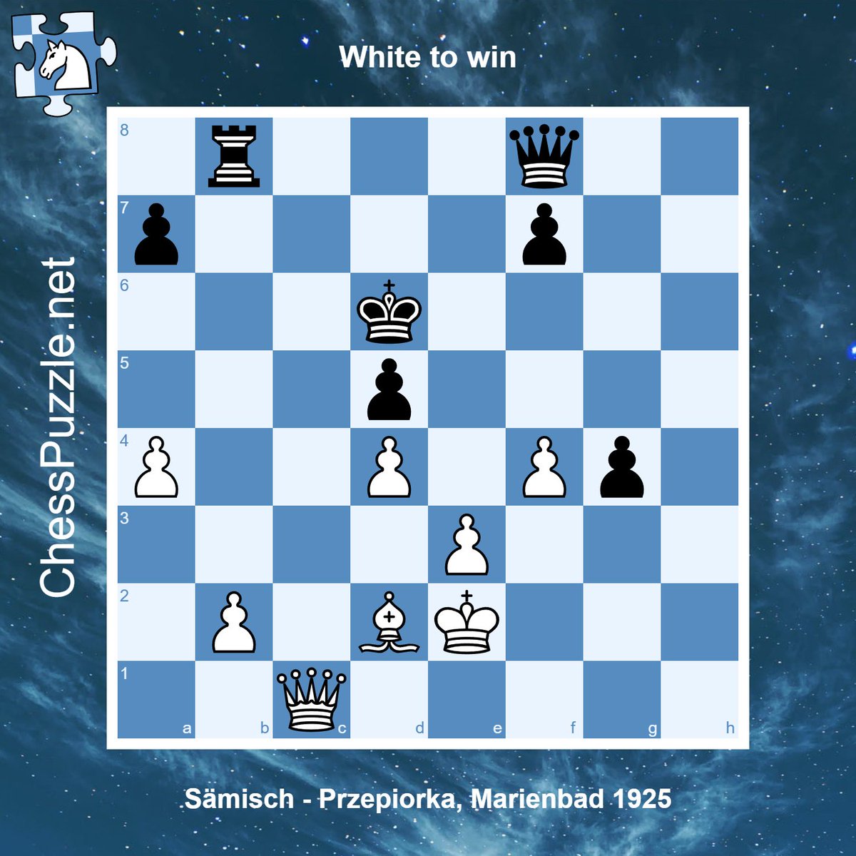 Daily #chess puzzle from a game played a century ago: chesspuzzle.net/Puzzle/72520