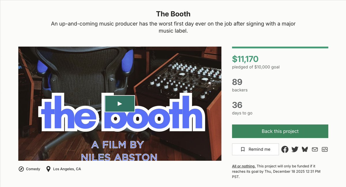 thank you for getting us to $11K in the first 2 days! send the link to a friend or a fellow indie comedy lover about us so we can get to our next goal of $15K!