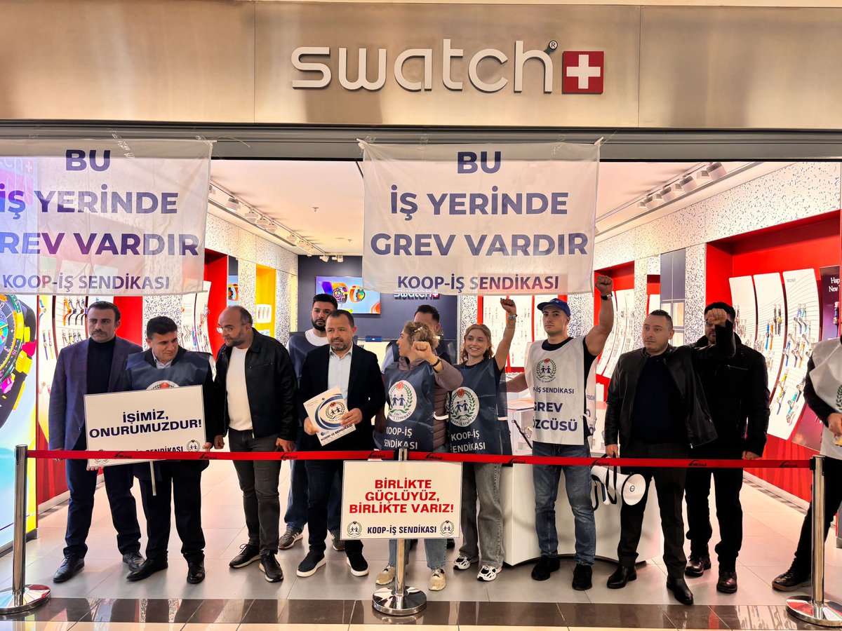 Grev alanında umut, dayanışma ve kararlılık var!..
#SwatchGroupÇalışanlarıGrevde
<a href="/Swatch/">Swatch</a> <a href="/KOOPISSENDIKASI/">Koop-İş Sendikası</a> <a href="/uniglobalunion/">UNI Global Union</a> <a href="/swatchturkiye/">Swatch Türkiye</a>