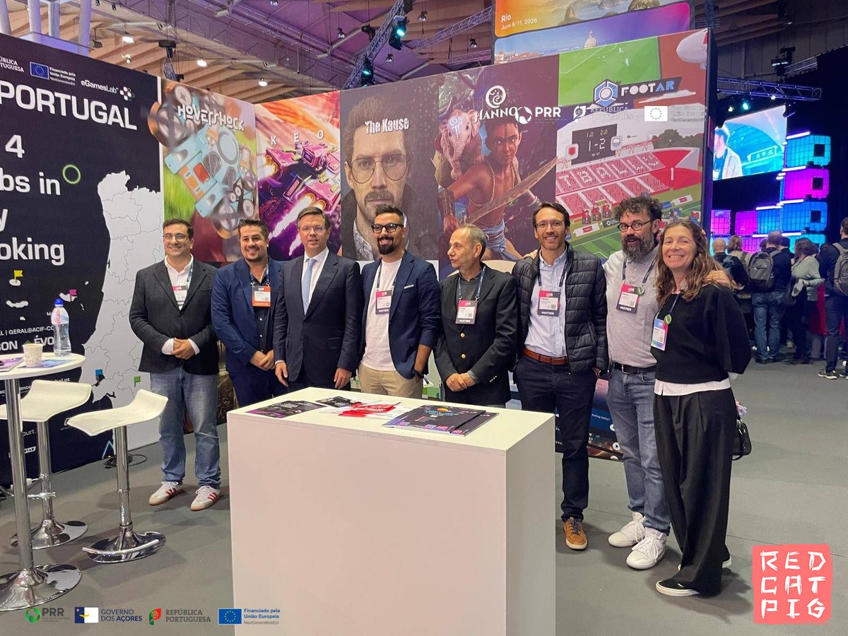 With <a href="/eGamesLab/">eGames Lab</a> at <a href="/WebSummit/">Web Summit</a>, showing what Redcatpig is all about: original IP, co-dev, and a whole lot of game development love. Minister Gonçalo Saraiva Matias said it in his opening speech: "Keep pushing, keep testing, keep imagining what is possible."
We're already doing it.