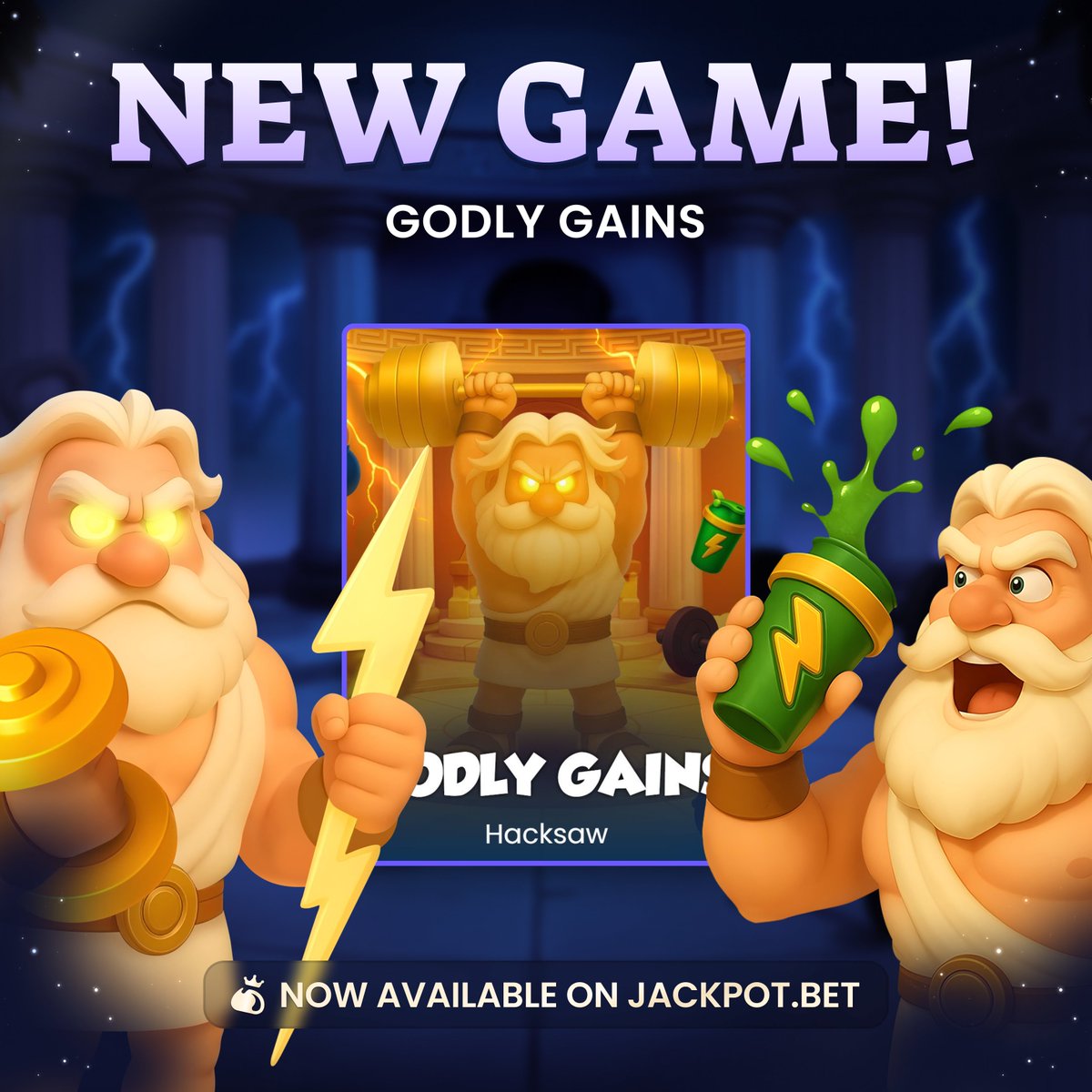 Godly Gains has arrived! ⚡️💪   

Giving away 50 FREE SPINS to celebrate! 🎉   

How to Enter:  
1⃣ Like + Repost 
2⃣ Follow
3⃣ Tag a friend 

Ends soon ⏰