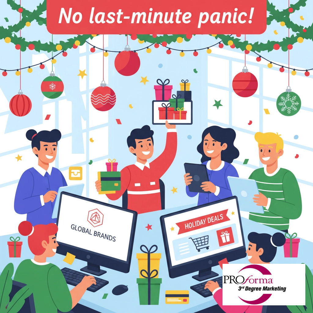 onesourcepromo's tweet image. Online branded stores = the secret Santa hack! Companies are ditching last-minute scrambling &amp;amp; gifting effortlessly. Stay merry, skip the panic. Ready to streamline your holiday orders? Let&apos;s chat! #Proforma3rdDegree #HolidayHeroes