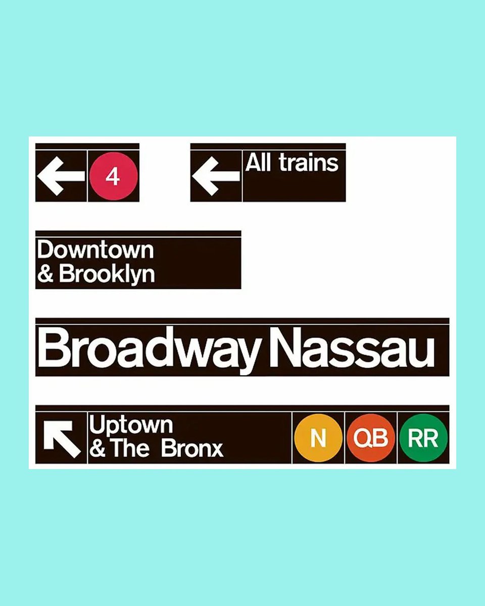 PeoplesGDArc's tweet image. New York Subway Signs by Bob Noorda (Unimark International), 1966
Archived by Team 3

One of the most appreciated projects in design history, the redesign of NY’s subway signage is still iconic. 

#peoplesGDArchive
#GDArchive

Social media most by @eve.sage.art