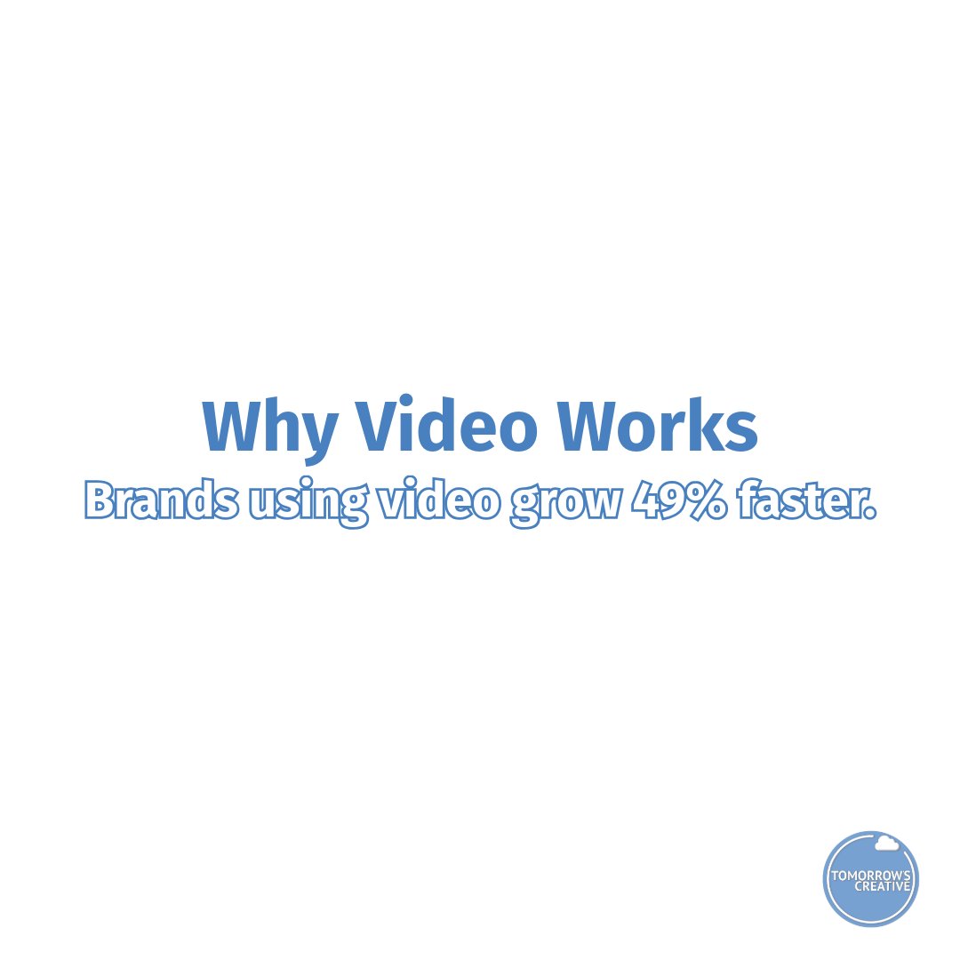 🎥 Why Video Works

Brands using video marketing grow revenue 49% faster than those that don’t.

Because video isn’t just content — it’s connection, emotion, and conversion.

We help brands create content that performs.
👉 tomorrowscreative.com

#TomorrowsCreative #Marketing