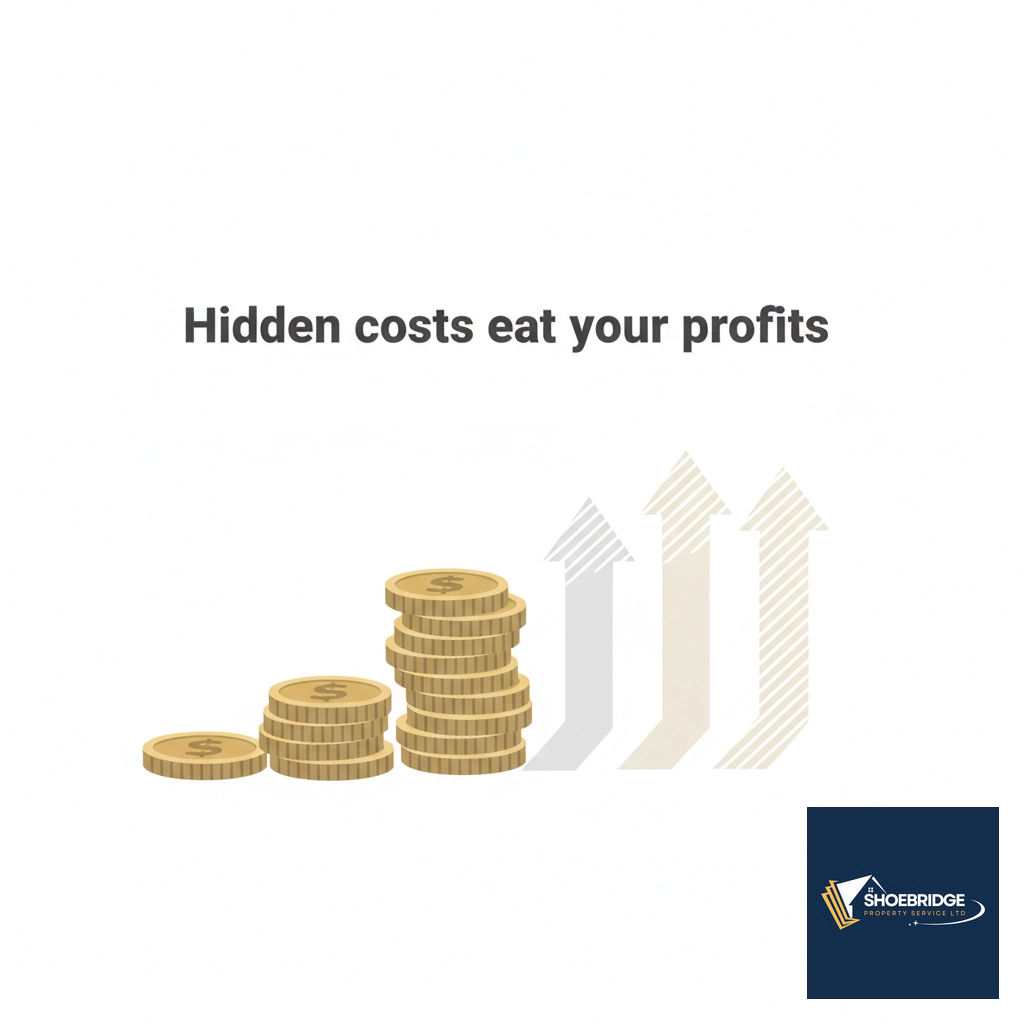 harryshoebridge's tweet image. Most property investors focus on big ticket expenses, but sneaky costs like void periods, maintenance, and compliance fees silently eat into your profits. Don’t let these slip through the cracks! #BuyToLet #Cashflow #PropertyInvestment