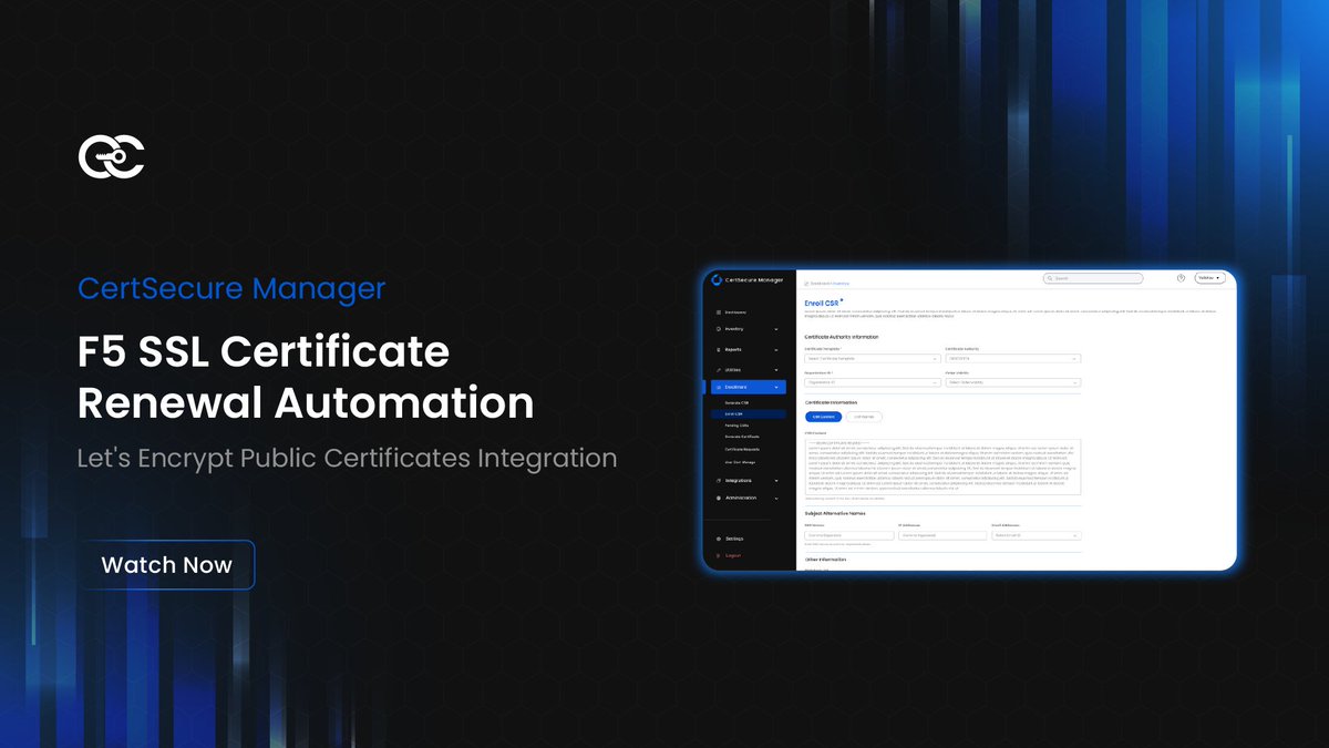 encryptioncons's tweet image. Learn how to simplify SSL/TLS certificate management through a seamless integration process. This video introduces the end-to-end workflow of certificate automation using our platform. It walks you through generating certificates with Let’s Encrypt in the enrollment section.…