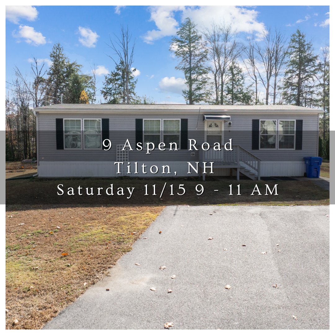 RocheRealty's tweet image. 🏡 This weekend’s #OpenHouses!
📍 9 Aspen Rd, Tilton NH | $295,000 | 3BR | 2BA | Modern finishes | Central air | Custom shed 
📍 37 Drew Ln, Laconia NH | $999,900 | 4BR | 2.5BA | Gated Long Bay | Lake access | Trex deck 
Can’t make it? Watch tours on YouTube!
#NHRealEstate