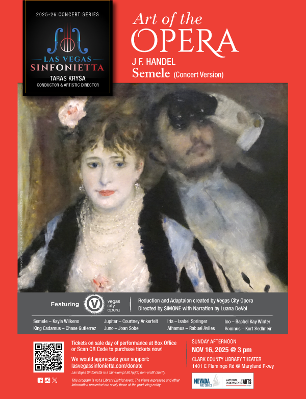 TarasKrysa's tweet photo. Las Vegas Sinfonietta Presents Bold Reimagining of Handel's "Semele" 11/16 @ 3 p.m. - https://t.co/jNeQCI5OHw https://t.co/BOdJZzoBY8