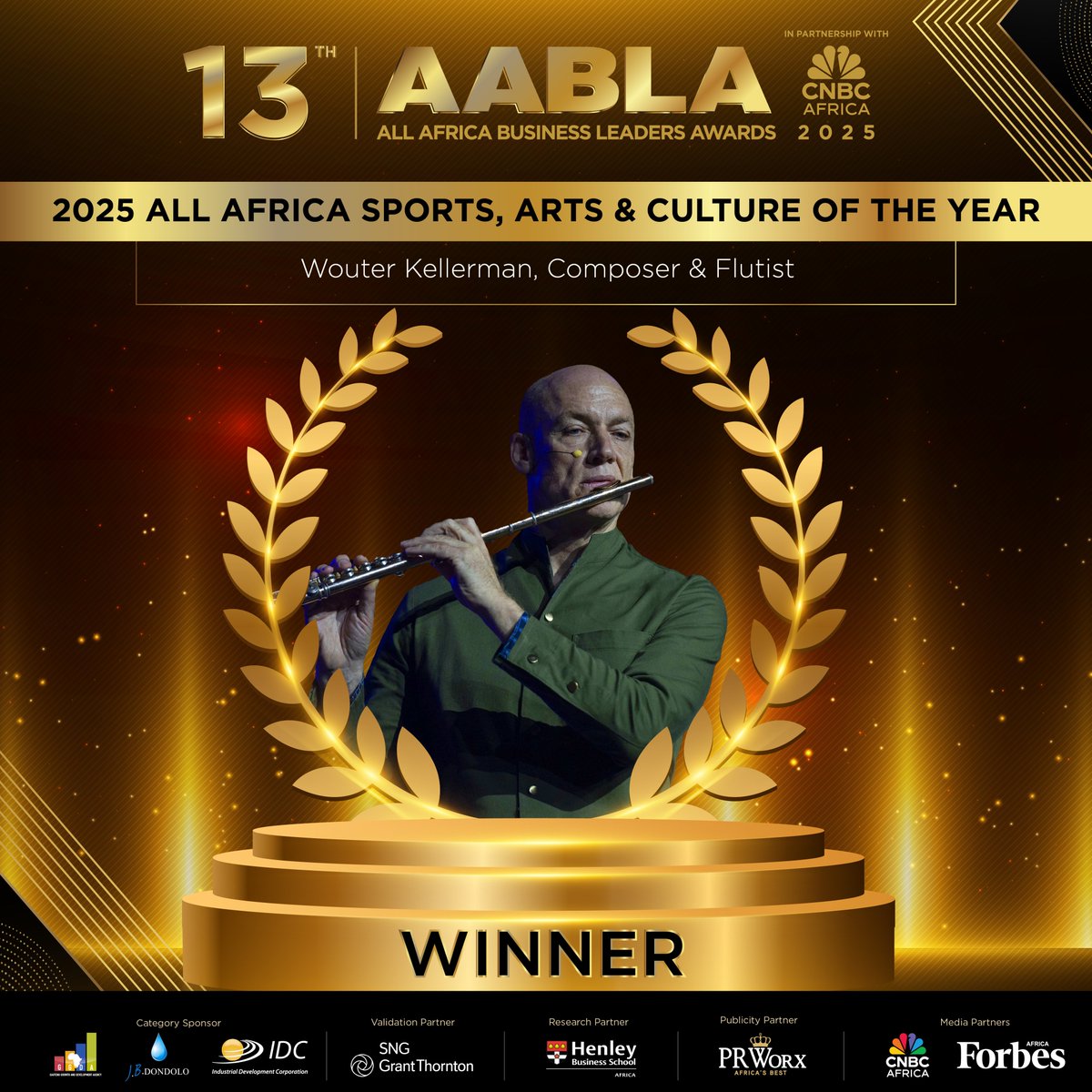 AABLAwards's tweet photo. [EVENT] A maestro of melody and harmony, three-time Grammy Award-winning flautist, producer, and composer whose music transcends borders. Celebrating his artistry and contribution to global sound. 

#AABLA2025 #AfricanExcellence #CNBCAfrica #AABLAwards https://t.co/Pvb0LxyYkA