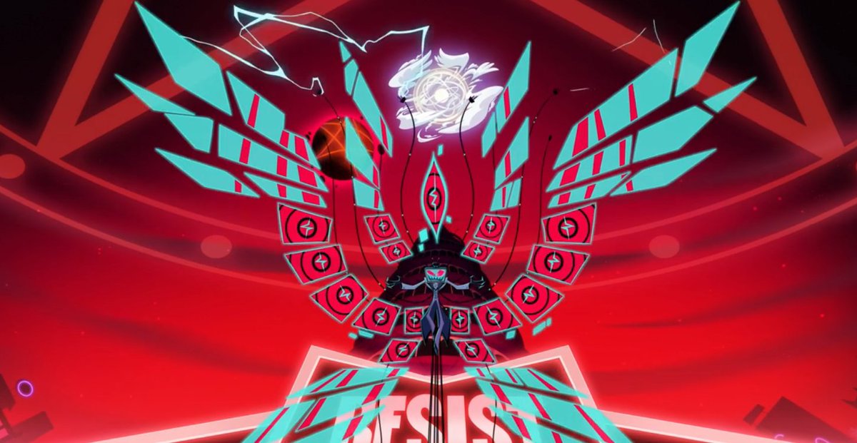 curiousrei's tweet photo. Eps 5 and 6 have me being insufferable on a whole other level. Look at how beautiful and gay the couples are being! And love to see d̵a̵d̵d̵y̵ Lucifer in his demon form! And I'm personally gonna kill Vox but that angel look was Iconic! And the music! #HazbinHotelSpoilers https://t.co/TXz4V4gpem