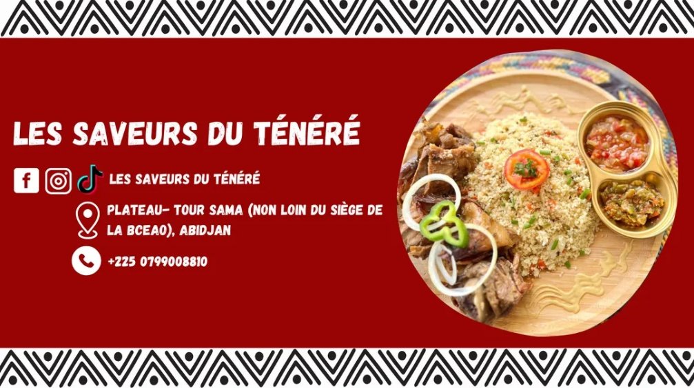 Savez-vous qu’il existe un restaurant 100% nigérien en plein cœur d’Abidjan ?
 Les saveurs du Ténéré.
<a href="/luca_varan/">varan🐊 2.0 🇨🇮</a>