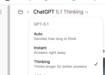 Casually got ChatGPT 5.1 today - early tests looking good.