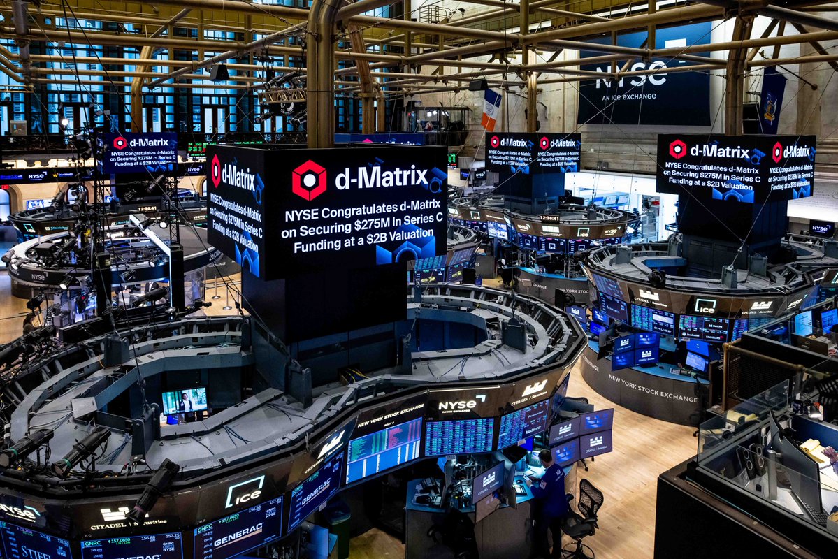 dMatrix_AI's tweet image. d-Matrix celebrates our $275M Series C at a $2B valuation, powering the Age of Inference and redefining AI inference performance from silicon to software.

🔗 d-matrix.ai/announcements/…

#dMatrix #AIInference #GenerativeAI #SeriesC #NYSE #AgeOfInference #AIHardware